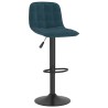 Tabourets de bar lot de 2 bleu velours 
