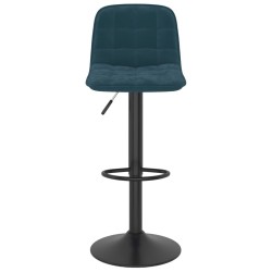 Tabourets de bar lot de 2 bleu velours 
