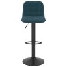 Tabourets de bar lot de 2 bleu velours 