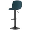 Tabourets de bar lot de 2 bleu velours 