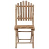 Chaises pliables de jardin lot de 2 avec coussins Bambou 
