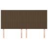 Têtes de lit 4 pcs Marron Foncé 90x5x78/88 cm Tissu 