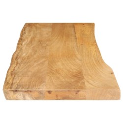 Dessus de table 110x40x2,5 cm bord vivant bois massif manguier 