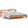 Cadre de lit sans matelas cire marron 180x200cm bois pin massif 