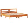 Cadre de lit sans matelas cire marron 180x200cm bois pin massif 