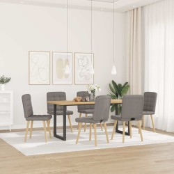 Chaises à manger lot de 6 taupe tissu 