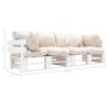 Canapés de jardin palette 2 pcs avec coussins Sable Pinède 
