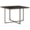 Ensemble à manger de jardin et coussins 9 pcs marron poly rotin 