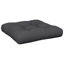 Coussin de palette noir 60x61,5x10 cm tissu 