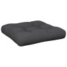 Coussin de palette noir 60x61,5x10 cm tissu 