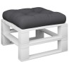 Coussin de palette noir 60x61,5x10 cm tissu 