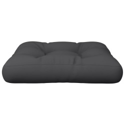 Coussin de palette noir 60x61,5x10 cm tissu 