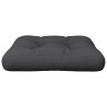 Coussin de palette noir 60x61,5x10 cm tissu 