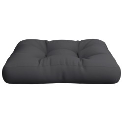 Coussin de palette noir 60x61,5x10 cm tissu 