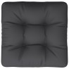 Coussin de palette noir 60x61,5x10 cm tissu 