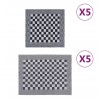 Ensemble de serviettes 10 pcs bleu et blanc coton 