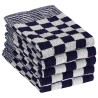 Ensemble de serviettes 10 pcs bleu et blanc coton 