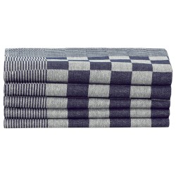 Ensemble de serviettes 10 pcs bleu et blanc coton 