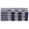Ensemble de serviettes 10 pcs bleu et blanc coton 