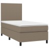 Sommier à lattes de lit avec matelas Taupe 90x190 cm Tissu 