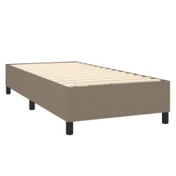 Sommier à lattes de lit avec matelas Taupe 90x190 cm Tissu 