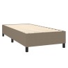 Sommier à lattes de lit avec matelas Taupe 90x190 cm Tissu 
