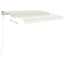 Auvent manuel rétractable 400x350 cm Crème 