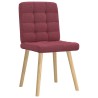 Chaises à manger lot de 6 rouge bordeaux tissu 