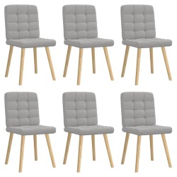 Chaises à manger lot de 6 gris nuage tissu 