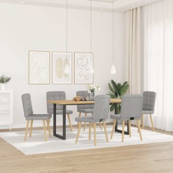 Chaises à manger lot de 6 gris nuage tissu 