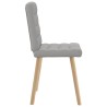 Chaises à manger lot de 6 gris nuage tissu 