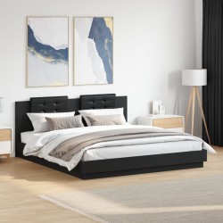 Cadre de lit sans matelas noir 160x200 cm 