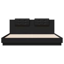 Cadre de lit sans matelas noir 160x200 cm 