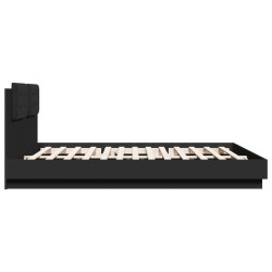 Cadre de lit sans matelas noir 160x200 cm 