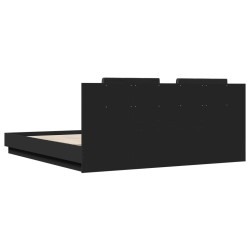 Cadre de lit sans matelas noir 160x200 cm 
