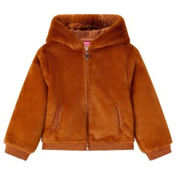 Veste à capuche pour enfants cognac 140 
