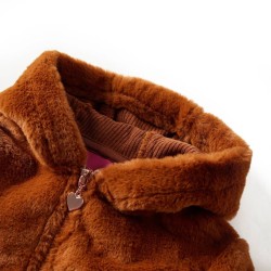 Veste à capuche pour enfants cognac 140 