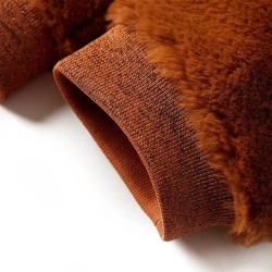 Veste à capuche pour enfants cognac 140 