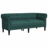 Canapé Chesterfield 2 places vert foncé tissu 