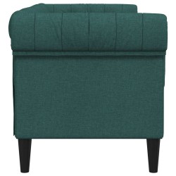 Canapé Chesterfield 2 places vert foncé tissu 