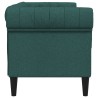 Canapé Chesterfield 2 places vert foncé tissu 