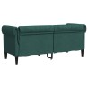 Canapé Chesterfield 2 places vert foncé tissu 