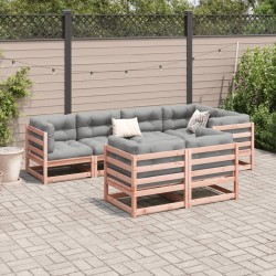 Salon de jardin 7 pcs bois massif sapin de douglas 