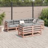 Salon de jardin 7 pcs bois massif sapin de douglas 