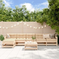 Salon de jardin 7 pcs Bois de pin massif 