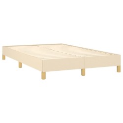 Sommier à lattes de lit avec matelas crème 120x190 cm tissu 