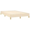 Sommier à lattes de lit avec matelas crème 120x190 cm tissu 