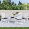 Coussins de chaise lot de 4 anthracite 40x40x7 cm tissu oxford 