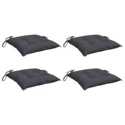 Coussins de chaise lot de 4 anthracite 40x40x7 cm tissu oxford 