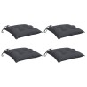 Coussins de chaise lot de 4 anthracite 40x40x7 cm tissu oxford 